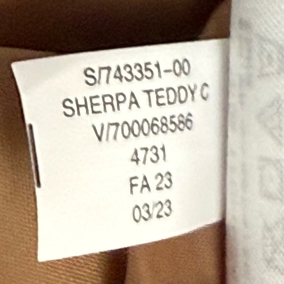 GAP Sherpa Teddy Coat XL Camel Brown Womens - Picture 11 of 12